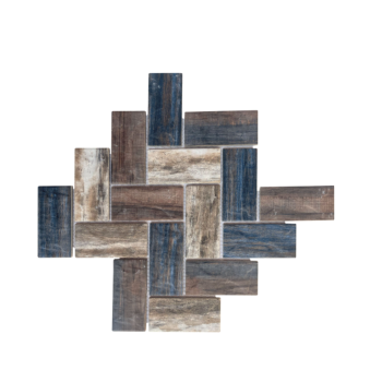 Mosaic - Porcelain Fishbone Beach Wood