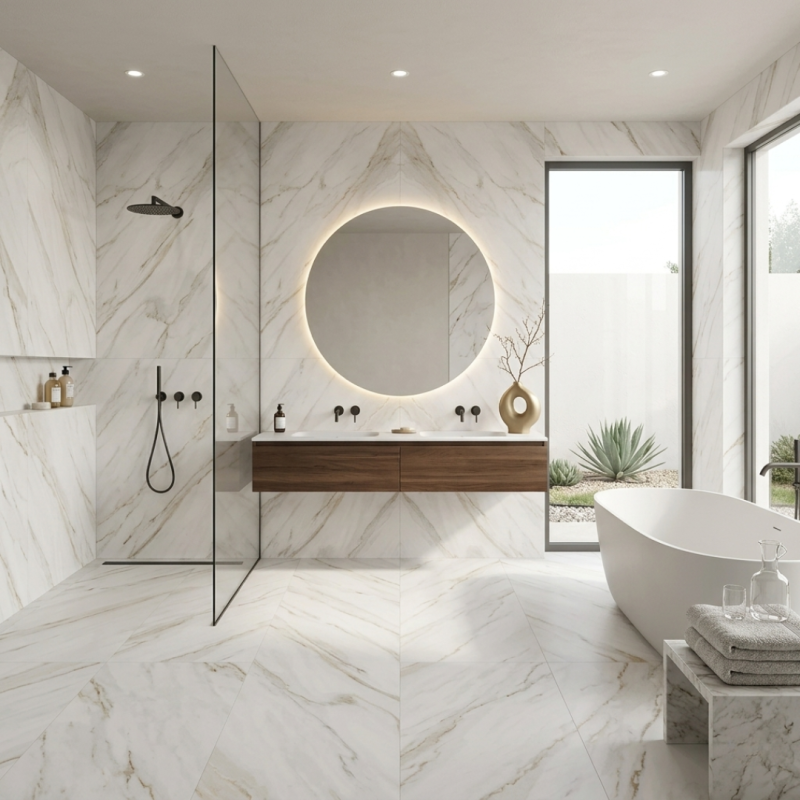 1200x600 Carrara Gold Matt Porcelain Tile