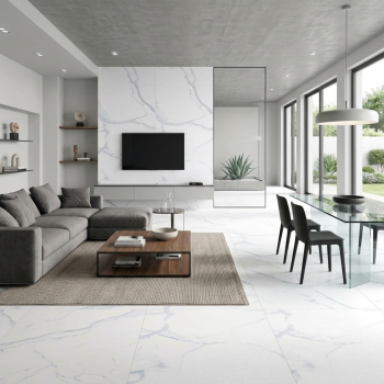 1200x600 Carrara White Matt Porcelain Tile