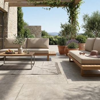 1200x600 Urban Concrete Grey Textured Matt Porcelain Tile