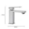 Square Basin Mixer - Chrome