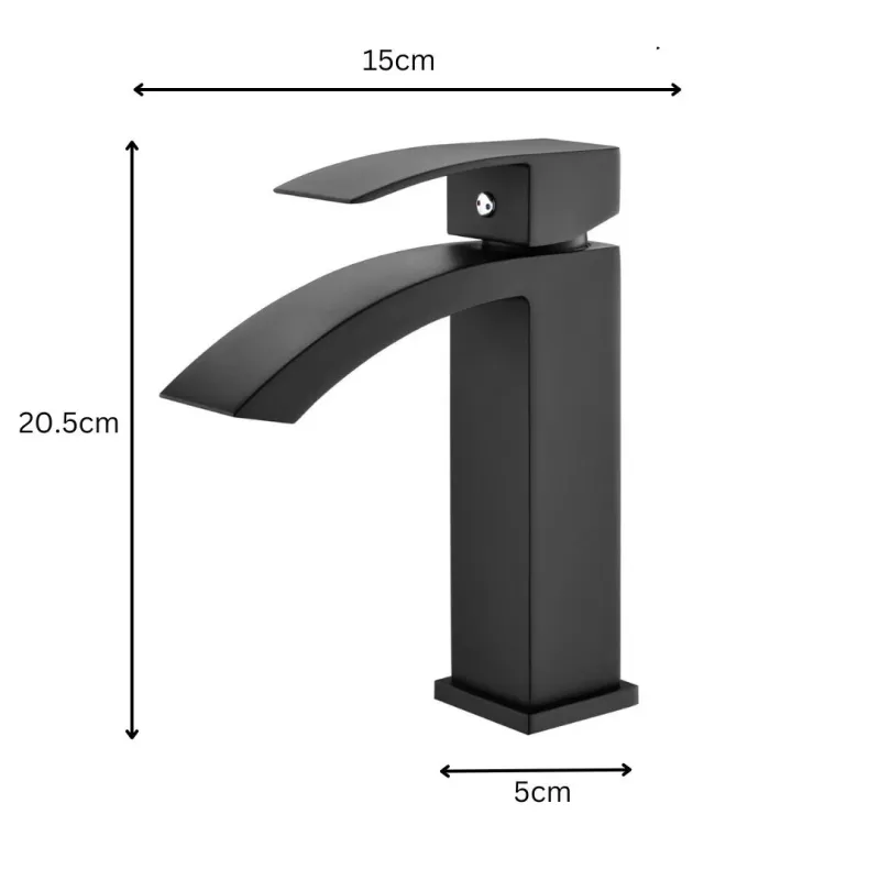 Black Curve Basin Mixer