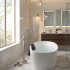 Free Standing Bath Mixer Chrome Curved Spout