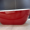 Bathtub Caspian Red Gloss Free Standing with Overflow