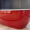 Bathtub Caspian Red Gloss Free Standing with Overflow