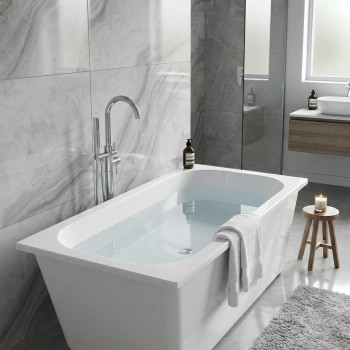 Bathtub Florence White Free Standing Skirted