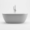 Bathtub Caspian Light Grey Gloss Free Standing with Overflow