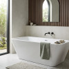 Bathtub 1700mm Enzo White Gloss Free Standing with Overflow