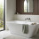 Bathtub 1700mm Enzo White Gloss Free Standing with Overflow