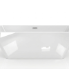 Bathtub 1700mm Enzo White Gloss Free Standing with Overflow