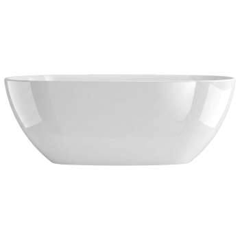 Bathtub Caspian White Gloss Free Standing with Overflow