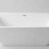 Bathtub 1700mm Enzo White Gloss Free Standing with Overflow