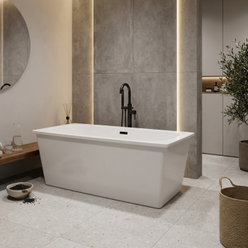 Bathtub 1600mm Florence White Free Standing Skirted
