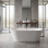 Bathtub Napoli White Gloss Free Standing with Overflow