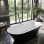 Bathtub Paradiso Black Gloss Free Standing with Overflow
