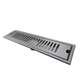 Shower Channel Drain 40cm - Black Matt Stainless Steel