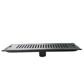 Shower Channel Drain 40cm - Black Matt Stainless Steel