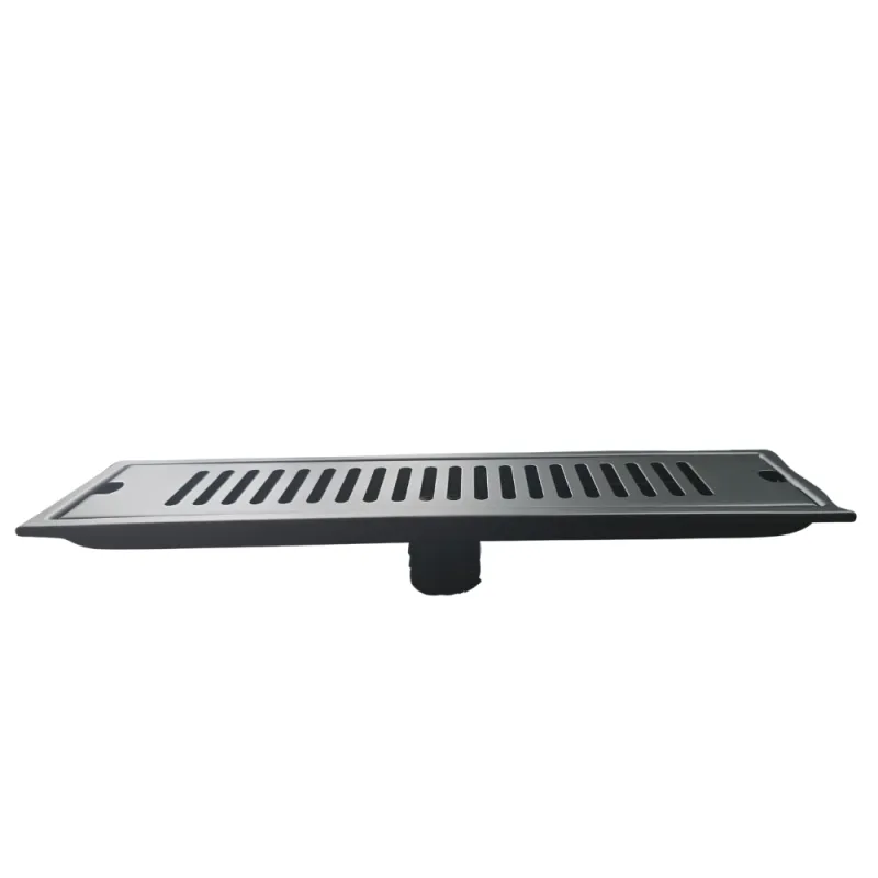 Shower Channel Drain 40cm - Black Matt Stainless Steel