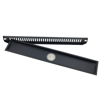 Shower Channel Drain 60cm - Black Matt Stainless Steel