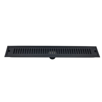 Shower Channel Drain 60cm - Black Matt Stainless Steel
