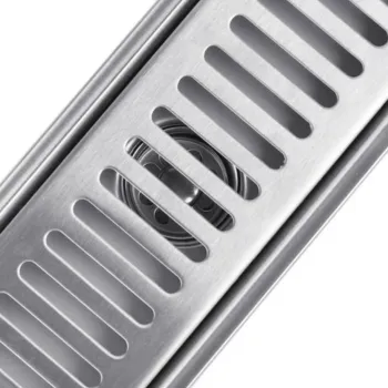 Shower Channel Drain 60cm - Silver Stainless Steel