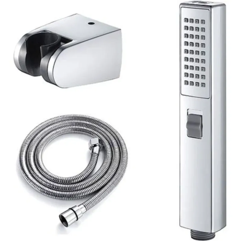 Square Chrome Shower Arm & Pipe