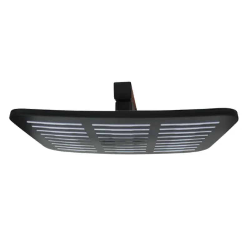 Rain Rectangular Shower Head 20cm-Black