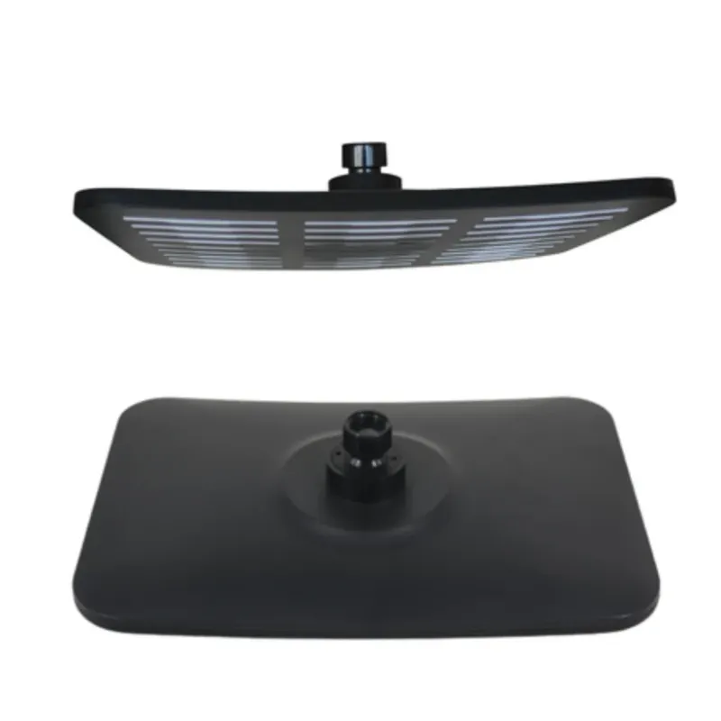 Rain Rectangular Shower Head 20cm-Black