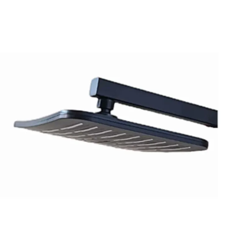 Rain Rectangular Shower Head 20cm-Black