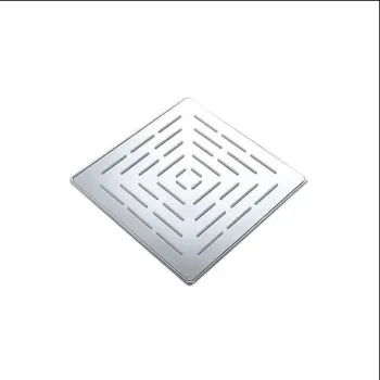 Slimline Stainless Steel Square Showerhead (with design)