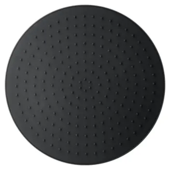 Round Rain Shower Head 23cm - Black