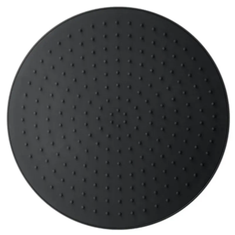 Round Rain Shower Head 23cm - Black