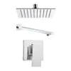 Shower Set Square Chrome