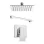 Shower Set Square Chrome