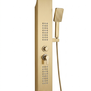 Shower Panel Multi Function Gold