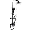 All in One Shower Rail Set - Matt Black