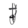 All in One Shower Rail Set - Matt Black