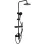 All in One Shower Rail Set - Matt Black