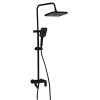 All in One Shower Rail Set - Matt Black AY