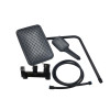 All in One Shower Rail Set - Matt Black AY