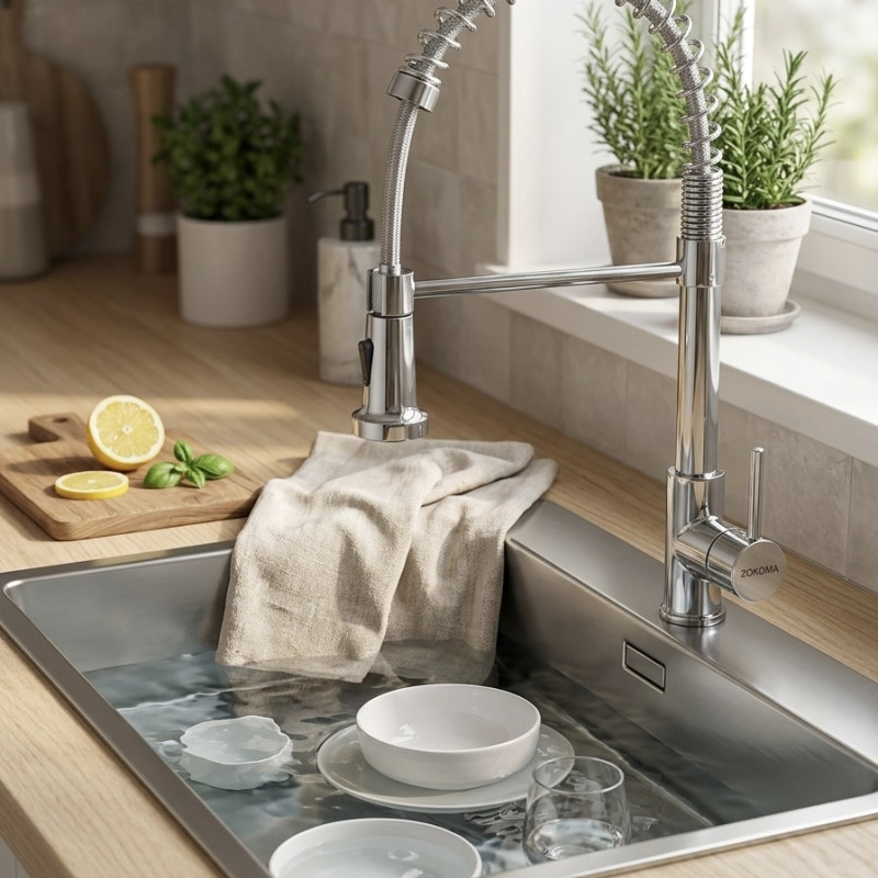 Kitchen Mixer Coil Chrome