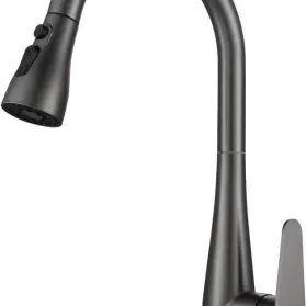 Pull-Down Kitchen Mixer Tap Gunmetal Grey