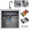 Single Bowl Kitchen Sink With Downpipe -50X40CM - Black