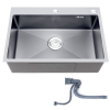 Single Bowl Kitchen Sink With Downpipe -50X40CM - Silver