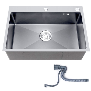 Single Bowl Kitchen Sink With Downpipe -50X40CM - Silver