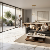 1200x600 Carrara Rust Polished Porcelain Tile