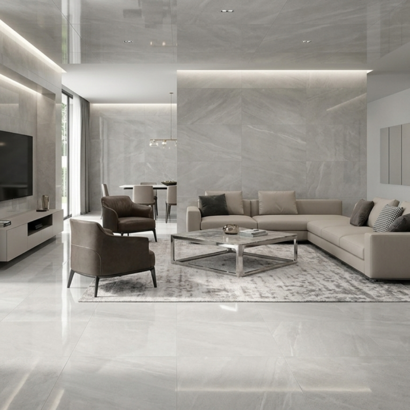 1200x600 Silver Sky Polished Porcelain Tile