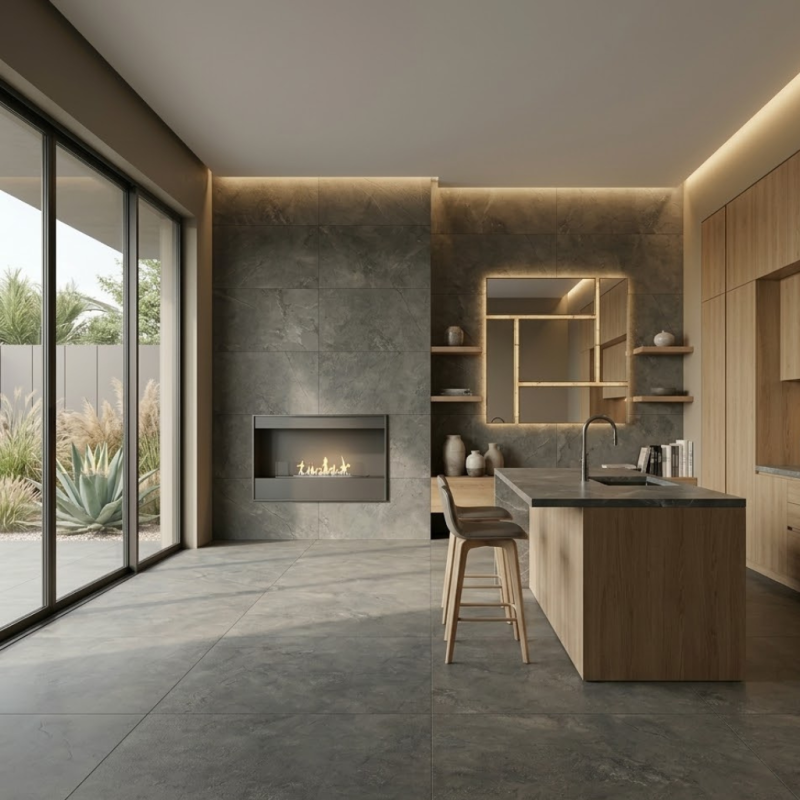 1200x600 Carbon Ash Matt Porcelain Tile