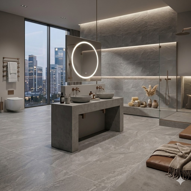 1200x600 Shadow Etch Matt Porcelain Tile